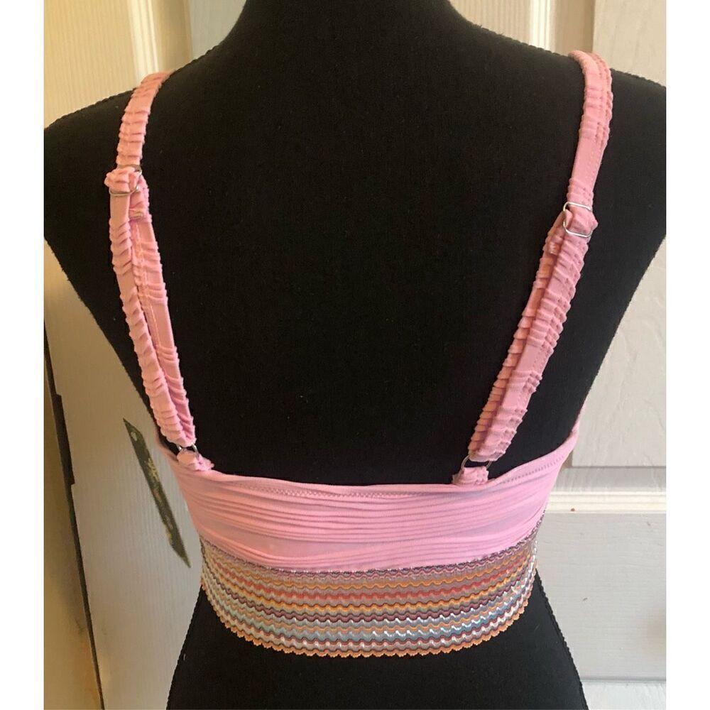 Pink Ruched Bikini Top - Picture 2 of 5
